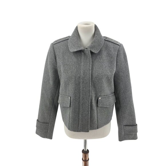 Elena Wang Gray Jacket, S, Women's Classic Style - Picture 3 of 14